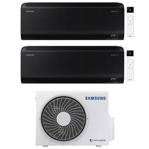 Samsung Dual Split Inverter airconditioner serie WINDFREE BLACK 9+9 met AJ040TXJ2KG R-32 ingebouwde Wi-Fi 9000+9000
