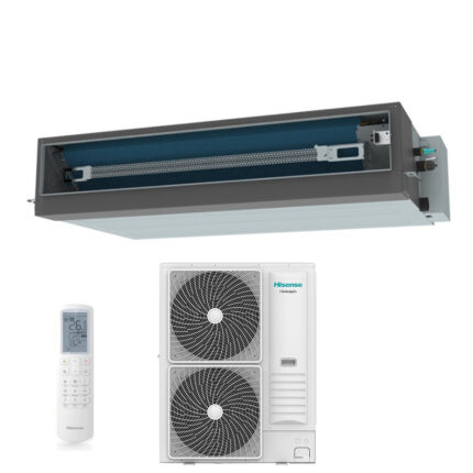 Airconditioner Hisense Inverter Geïntegreerd Gesloten serie TURBO 48000 Btu AUD140UX4REH8 + AUW140U6RN8 Driefasig R-32 Wi-Fi Optioneel met Afstandsbediening van de serie