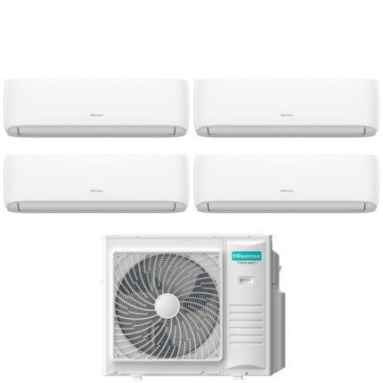 Airconditioner Hisense Quadri Split Inverter serie HI-COMFORT 7+7+7+12 met 5AMW105U4RQC R-32 Geïntegreerde Wi-Fi 7000+7000+7000+12000