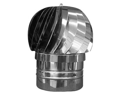 Roestvrijstalen ronde ROOKAFVOER VENTOLINI INOX, diameter 15 cm, voor warmtepompen.