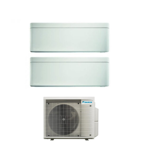 Daikin Bluevolution Dual Split Inverter airconditioning systeem STYLISH WHITE 9+15 met 2MXM68A R-32 Wi-Fi Geïntegreerd 9000+15000 Kleur Wit Italiaanse garantie
