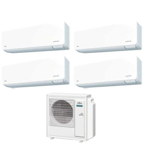 Airconditioner Fujitsu Quad Split Inverter serie KG AIRSTAGE 7+7+14+14 met AOEG30KBTA4 R-32 Wi-Fi Geïntegreerd 7000+7000+14000+14000