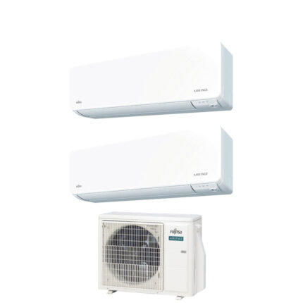 Klimaatregelaar Airconditioner Fujitsu Dual Split Inverter serie KG AIRSTAGE 7+9 met AOEG14KBCA2 R-32 ingebouwde Wi-Fi 7000+9000