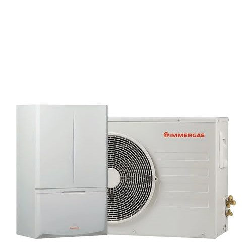 Inverter warmtepomp Immergas MAGIS COMBO 4 V2 R-32 Monofase - compact design in white with control panel.