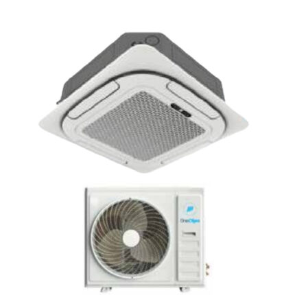Airconditioner OneClima Inverter Cassette 4 Vie 48000 Btu AIR-48 CST-T R-32 Driefase Optionele Wi-Fi Rooster Inclusief en Afstandsbediening in de Serie