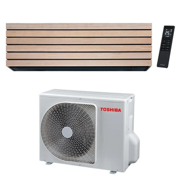 Toshiba Inverter airconditioner serie Daiseikai 10 Wood 13000 (12000) Btu A+++/A+++ ingebouwde Wi-Fi RAS-B13S4KVDG-E+ RAS-13S4AVPG-E