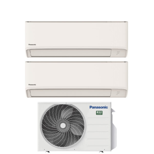 Airconditioner Panasonic Dual Split Inverter serie TZ 9+9 met CU-2Z50TBE R-32 Wi-Fi Ingebouwd 9000+9000