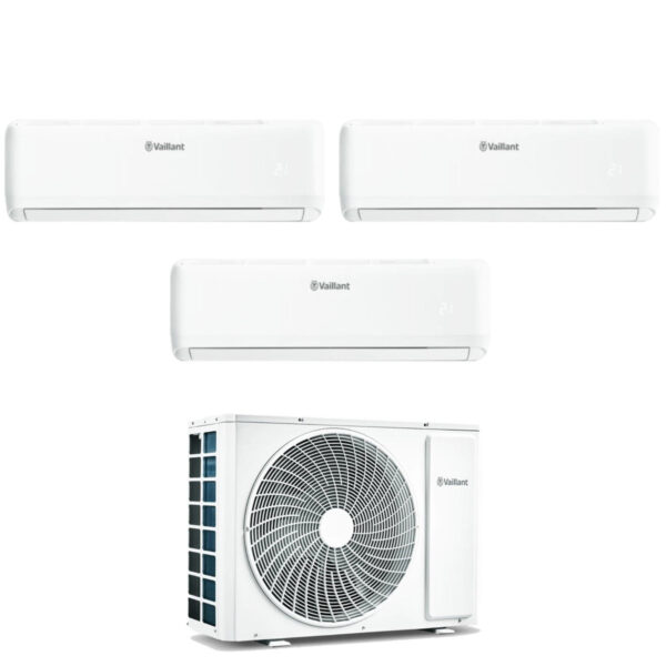 Trial Split Inverter Airconditioner Vaillant serie CLIMAVAIR PRO 7+7+9 met VAM1-070A3NO R-32 Ingebouwde Wi-Fi 7000+7000+9000