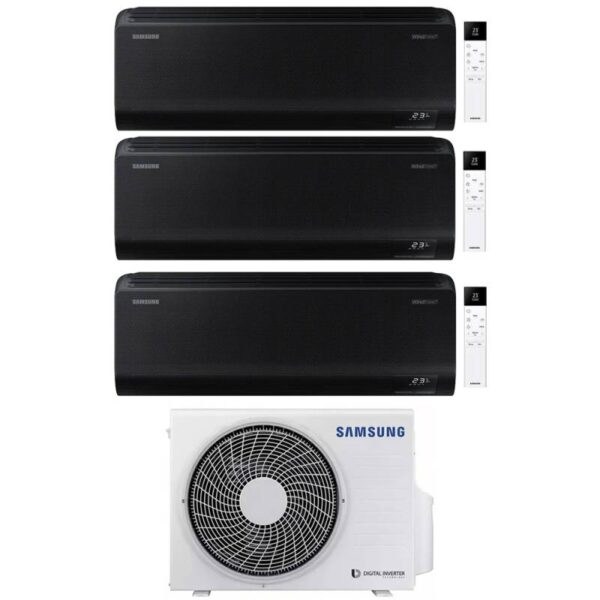 Samsung Trial Split Inverter airconditioner serie WINDFREE BLACK 7+12+12 met AJ068TXJ3KG R-32 ingebouwde Wi-Fi 7000+12000+12000