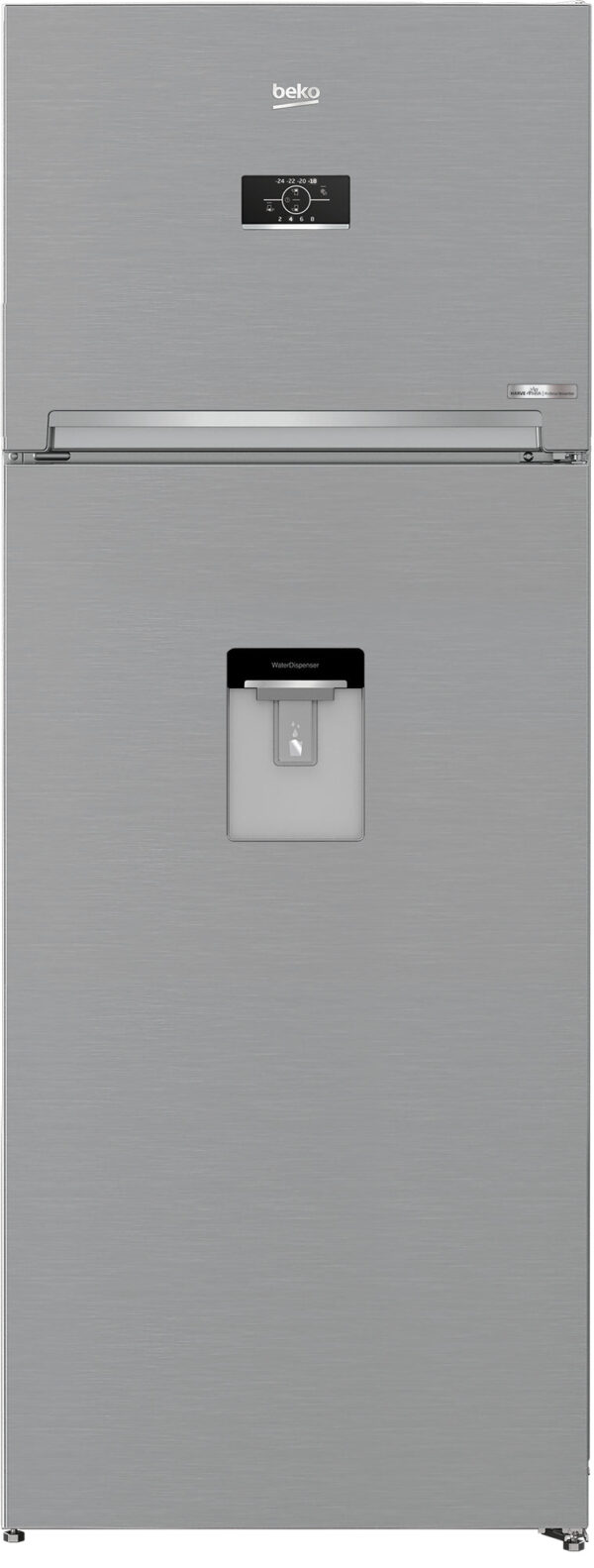 Koelkast met dubbele deur Beko RDNE455E40DXBN 406 liter Klasse E (A185xL70xP65,5) Compressor ProSmart Inverter Zilver
