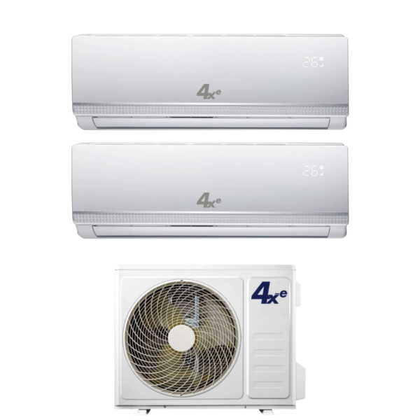 Dual Split Inverter Airconditioner 4Xe serie WINTER 9+12 met WINTER DUAL 18 R-32 Optionele Wi-Fi 9000+12000