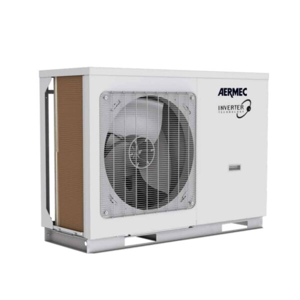 Omkeerbare lucht-water warmtepomp Aermec koeler HMI040 3 kW R-32 Monofase met geïntegreerde Wi-Fi en afstandsbediening