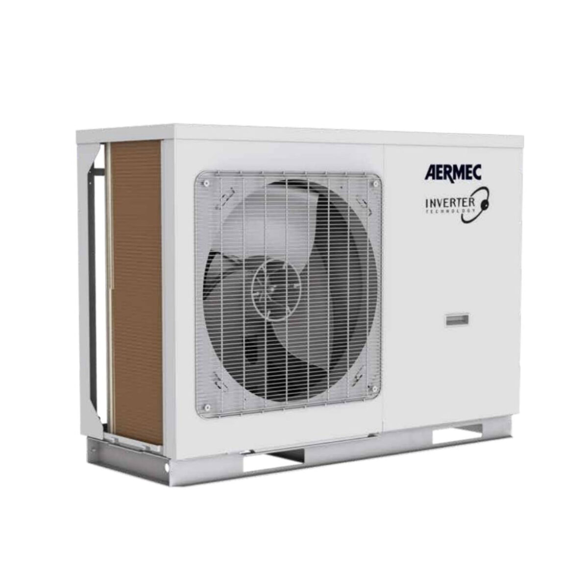Omkeerbare Aermec koelmachine HMI100 7,8 kW R-32 Monofase met geïntegreerde Wi-Fi en afstandsbediening.