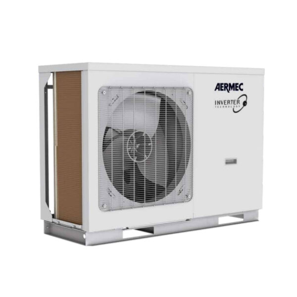 Omkeerbare Aermec koelmachine HMI100 7,8 kW R-32 Monofase met geïntegreerde Wi-Fi en afstandsbediening.