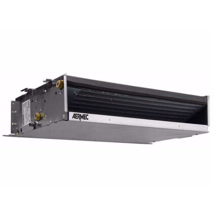 Moderne inbouw AERMEC ventiloconvector OMNIA UL 11P met strak design en witte afwerking.