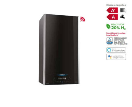 Hoogefficiënte Ariston ALTEAS ONE+ NET 30 kW condensatieboiler met geïntegreerde Wi-Fi, geschikt voor aardgas/GPL.