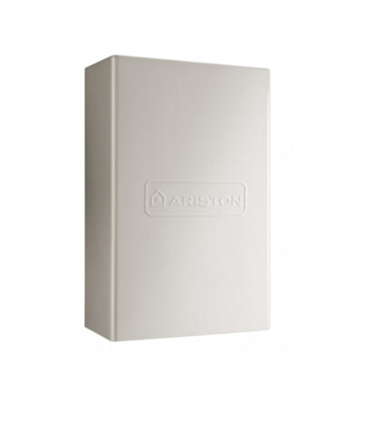 Buiten condensatieketel Ariston CARES PREMIUM EXT 25 voor buiten, compleet met rookgasafvoerset.