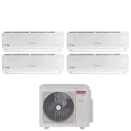 Ariston Quadri Split Inverter Airconditioner serie PRIOS 9+9+9+12 met QUAD 110 XD0C-O R-32 Optionele Wi-Fi 9000+9000+9000+12000