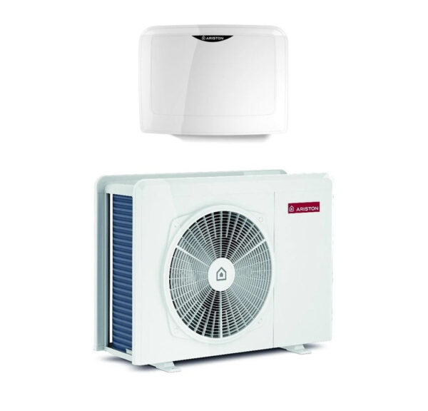 Efficiënte Monobloc lucht/water Inverter warmtepomp Ariston NIMBUS POCKET M NET 35 R-32. Klasse A+++/A+++, monofase design.