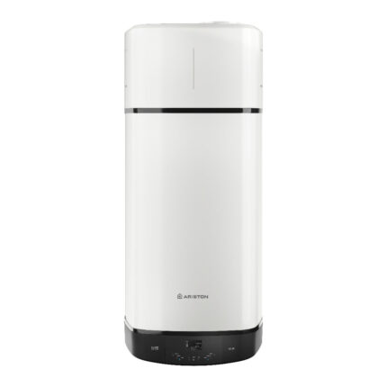Ariston NUOS PLUS WH 110 R-290 warmtepomp boiler met ingebouwde Wi-Fi, in witte kleur.