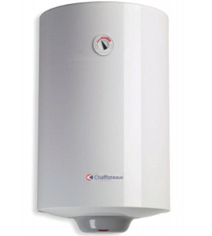 Elektrische boiler Chaffoteaux CHX R EVO 50 EU van 50 liter, witte boiler met 50 liter capaciteit.