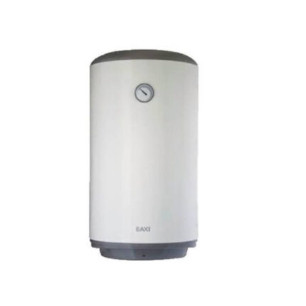 Termo-elektrische boiler Baxi TERMO MUST+ 100 liter - Verticaal, rechts, 5 jaar garantie - witte verticale boiler met 100 liter capaciteit.