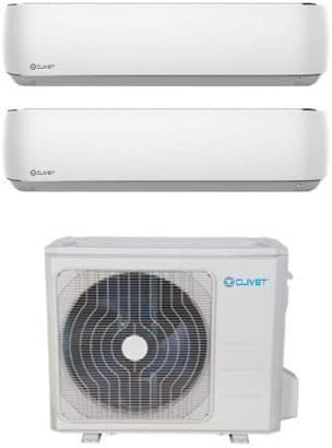Clivet Dual Split Inverter Cristallo 2 9000+9000 btu met MU2-Y 53M Geïntegreerde Wi-Fi 9+9