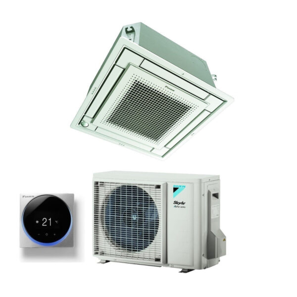 Daikin Casette Fully Flat 12000 BTU FFA35A + RZAG35A R-32 Ingebouwde Wi-Fi Optioneel met Inclusief Wit Rooster