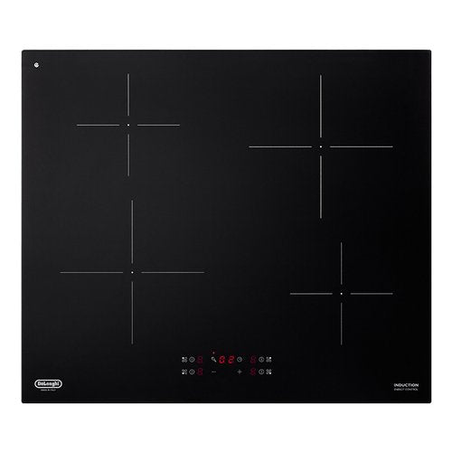 De Longhi Design Pin 62 Inductiekookplaat 4-pits (L60xP52) Zwart keramisch glas