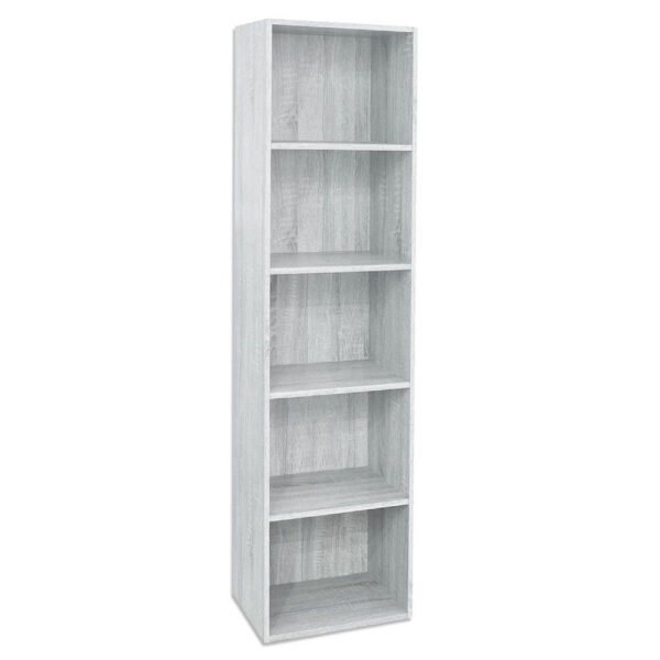 Boekenkast in hout 5 planken plank Wit L 40 x H 29 x H 172 cm
