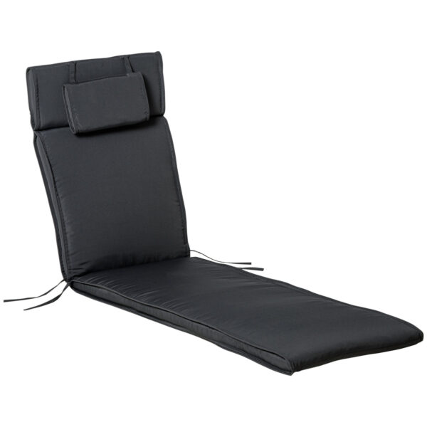 Easycomfort Kussen voor Ligstoel Zonnebed in de Tuin 198x53x5cm Grijs