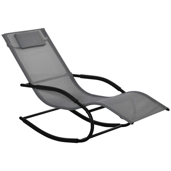 Easycomfort Ergonomische Zero Gravity Schommelstoel, in Metaal en Texteline, 63x160x88cm