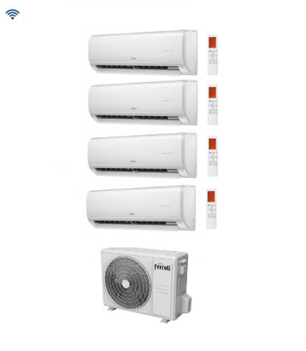 Ferroli Quadri Split Inverter Airconditioner Giada M 9000+9000+9000+9000 btu met 28-4 Geïntegreerde Wi-Fi Alexa en Google HOME 9+9+9+9 - NIEUWS