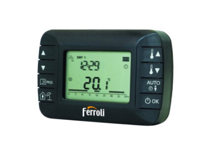 Slimme modulerende Chronothermostaat Ferroli CRONOREM 013114XA voor warmtepompen.