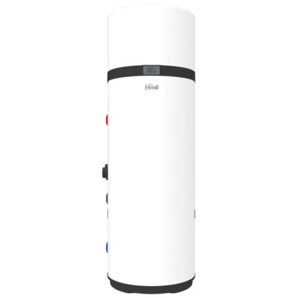 Krachtige Ferroli EGEA LT-S 200 warmtepompboiler met ingebouwde Wi-Fi - efficiënt en stijlvol.