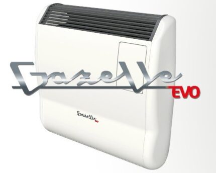 Gas radiator Convectorkachel Fondital GAZELLE EVO 3000 - Krachtig 2,72 kW aardgas model met rookafvoer set.