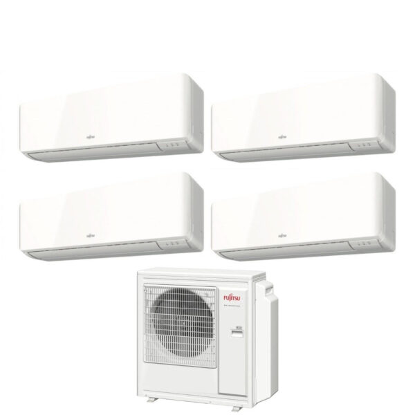 Airconditioner Fujitsu Quadri Split Inverter serie KM 7+7+7+7 met AOYG30KBTA4 R-32 Ingebouwd Wi-Fi 7000+7000+7000+7000
