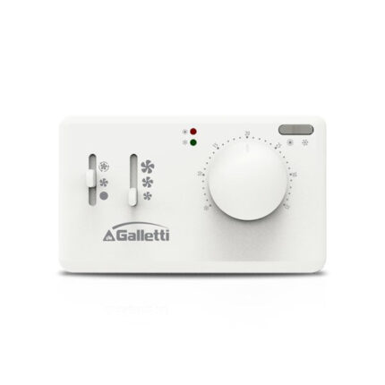 Simplistische elektronische regeling Galletti TED 10 voor fan coil Art-U, geschikt voor warmtepompen.