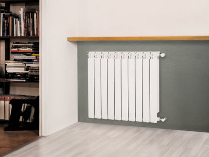 Aluminium radiator Global VOX EXTRA met 2 tot 12 elementen, 800 mm interas, in warmtepompcategorie.