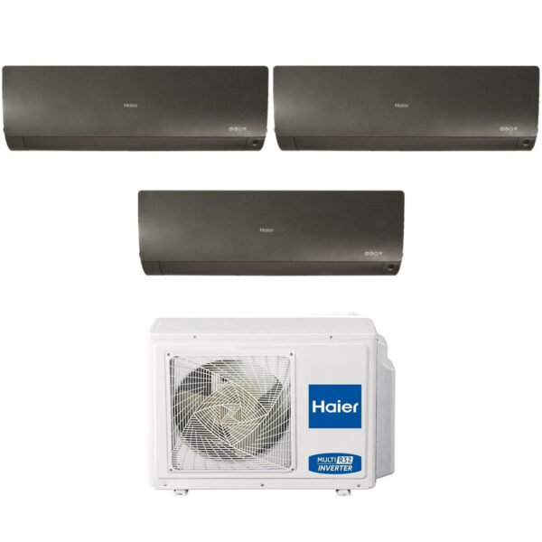 Airconditioning Haier Trial Split Inverter serie FLEXIS PLUS BLACK 7+9+12 met 3U55S2SR3FA R-32 ingebouwde Wi-Fi Kleur Zwart 7000+9000+12000