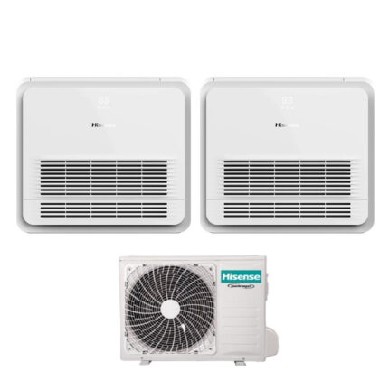 Hisense Dual Split Console airconditioner 9+12 met 2AMW42U4RGC R-32 optionele Wi-Fi standaard afstandsbediening inbegrepen 9000+12000
