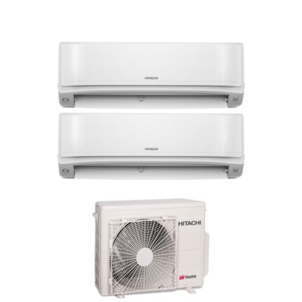 Airconditioner Dual Split Inverter Hitachi serie AIRHOME 600 9+9 met RAM-G43N2HAE R-32 Geïntegreerde Wi-Fi 9000+9000