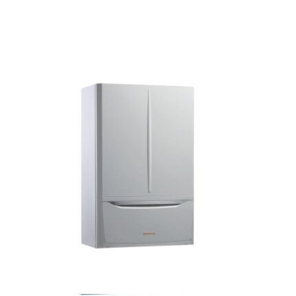 Hoogrendementsaardgasketel Immergas Victrix Maior 28 TT met condensatie, compleet met rookafvoerset en ErP-gescheiden rookafvoerkit.
