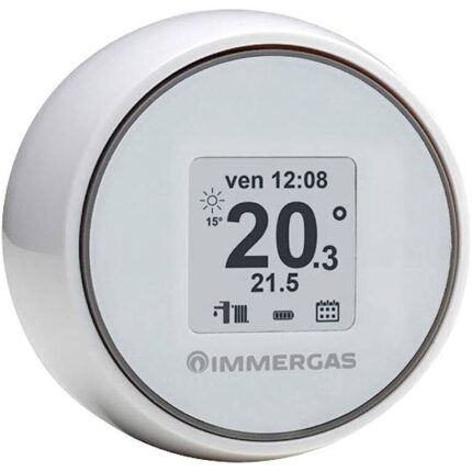 Slimme draadloze Chronothermostaat Immergas SMARTECH PLUS met Bluetooth-technologie, high-tech design.