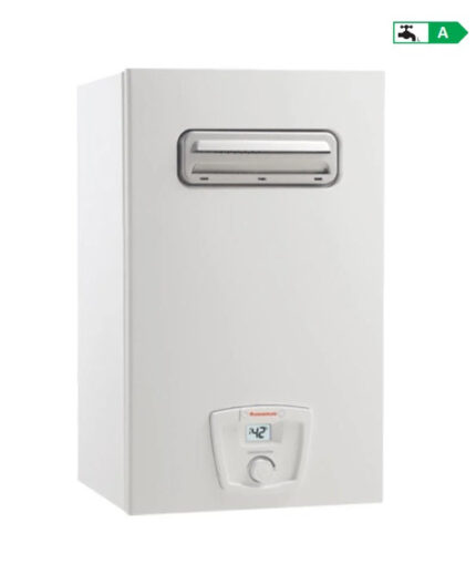 Moderne Statische Open Haard voor Buiten - Immergas CAESAR EXTRA 14 CS Gas Lpg - Laag NOx - Afbeelding van gasgestookte warmtepomp.