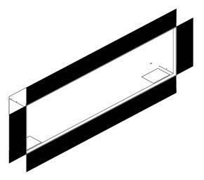 Bekisting voor wandinstallatie Innovaa SWI 800, code L01047II, voor strakke inbouw - grijs design.