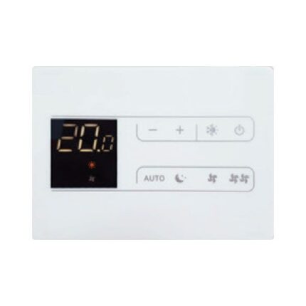 Wandbediening Innova Smart Touch met thermostaat en vochtigheidssensor in wit.