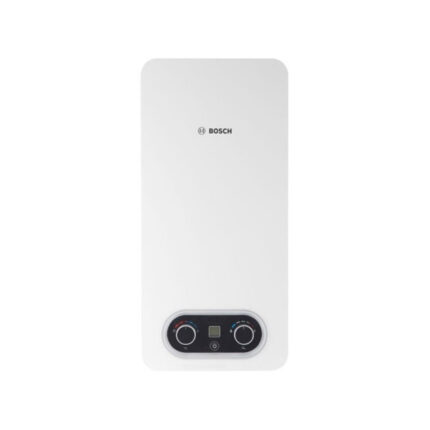 Moderne Junkers Bosch Open Kamer THERM 4300 14 gasboiler met 14 liter capaciteit en Low NOx technologie.