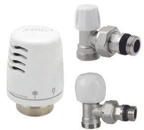 Icma thermostatic kit consisting of thermostatic head + valve + angle lockshield for 1/2" copper pipe