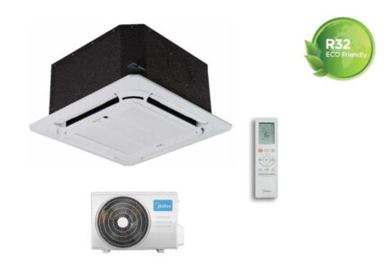Airconditioner Inverter Midea Cassette 4 Wegen 18000 btu MCA3U-18HRFNX 57x57 A++ Optionele Wi-Fi Compleet met rooster